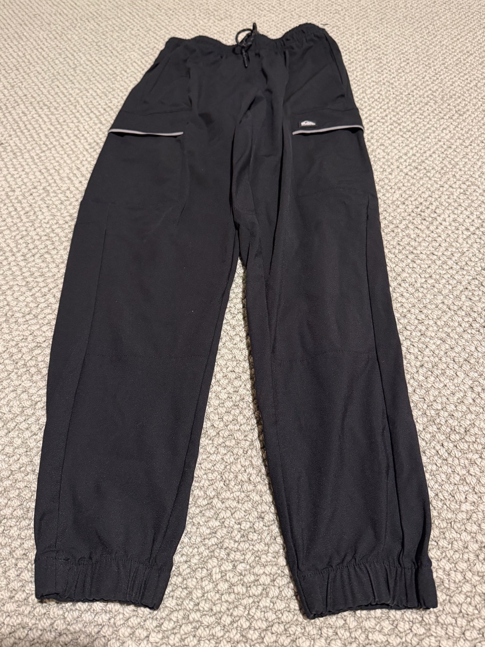 Quiksilver Black Jogger Sweatpants with Reflective Piping